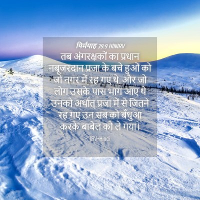 Picture 04 - यिर्मयाह 39:9 HINIRV - तब अंगरक्षकों का - Bible Verse Picture