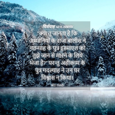 Picture 04 - यिर्मयाह 40:14 HINIRV - “क्या तू जानता है - Bible Verse Picture