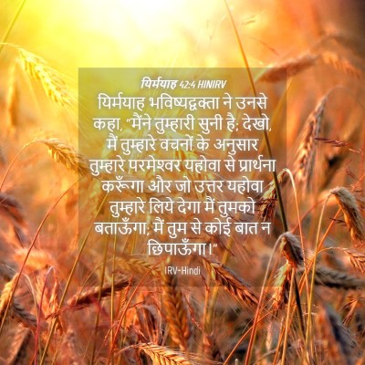 Picture 04 - यिर्मयाह 42:4 HINIRV - यिर्मयाह - Bible Verse Picture