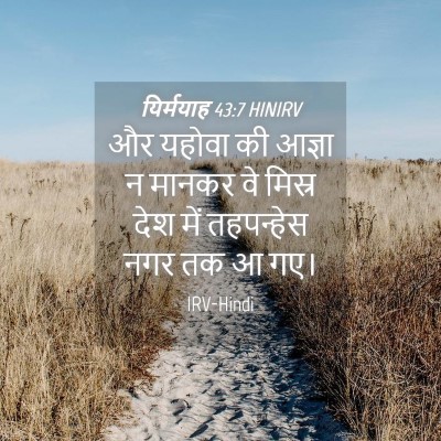 Picture 04 - यिर्मयाह 43:7 HINIRV - और यहोवा की आज्ञा न - Bible Verse Picture