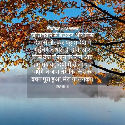 Picture 04 - यिर्मयाह 44:28 HINIRV - जो तलवार से बचकर और - Bible Verse Picture