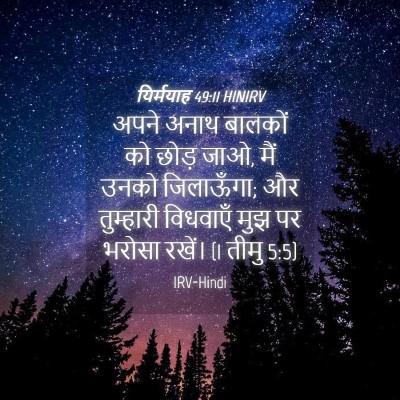 Picture 04 - यिर्मयाह 49:11 HINIRV - अपने अनाथ बालकों - Bible Verse Picture
