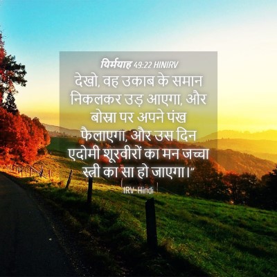 Picture 04 - यिर्मयाह 49:22 HINIRV - देखो, वह उकाब के - Bible Verse Picture