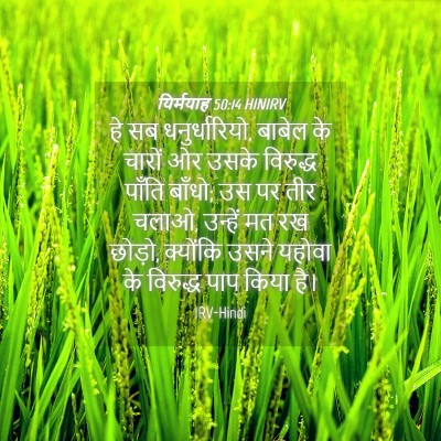 Picture 04 - यिर्मयाह 50:14 HINIRV - हे सब धनुर्धारियो, - Bible Verse Picture
