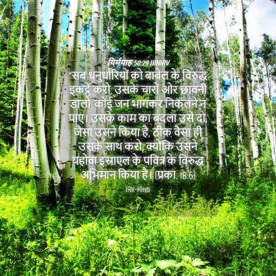 Picture 04 - यिर्मयाह 50:29 HINIRV - “सब धनुर्धारियों - Bible Verse Picture