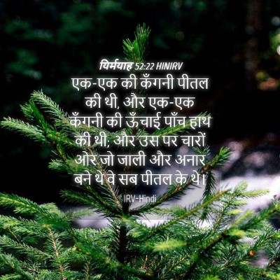 Picture 04 - यिर्मयाह 52:22 HINIRV - एक-एक की कँगनी पीतल - Bible Verse Picture