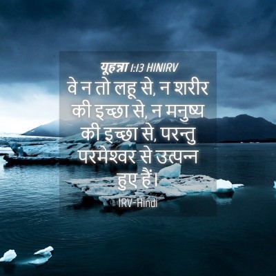 Picture 04 - यूहन्ना 1:13 HINIRV - वे न तो लहू से, न - Bible Verse Picture