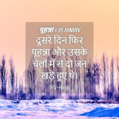 Picture 04 - यूहन्ना 1:35 HINIRV - दूसरे दिन फिर - Bible Verse Picture