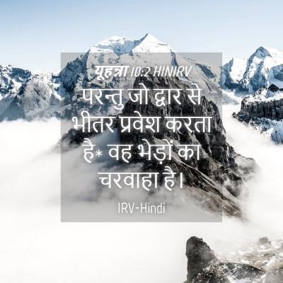 Picture 04 - यूहन्ना 10:2 HINIRV - परन्तु जो द्वार से - Bible Verse Picture