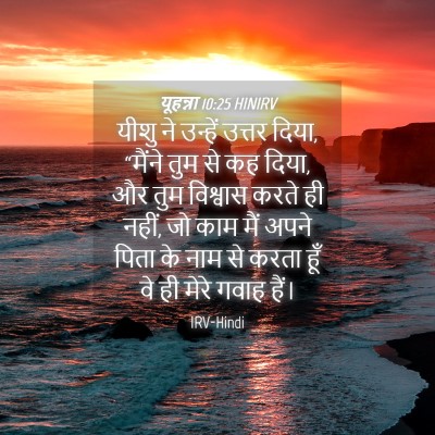 Picture 04 - यूहन्ना 10:25 HINIRV - यीशु ने उन्हें - Bible Verse Picture