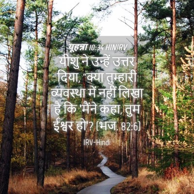 Picture 04 - यूहन्ना 10:34 HINIRV - यीशु ने उन्हें - Bible Verse Picture