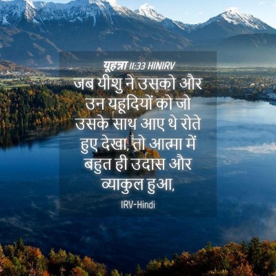 Picture 04 - यूहन्ना 11:33 HINIRV - जब यीशु ने उसको और - Bible Verse Picture