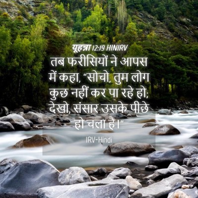 Picture 04 - यूहन्ना 12:19 HINIRV - तब फरीसियों ने आपस - Bible Verse Picture
