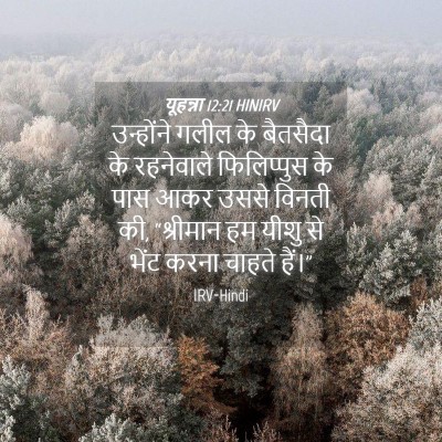 Picture 04 - यूहन्ना 12:21 HINIRV - उन्होंने गलील के - Bible Verse Picture