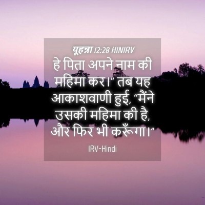 Picture 04 - यूहन्ना 12:28 HINIRV - हे पिता अपने नाम की - Bible Verse Picture
