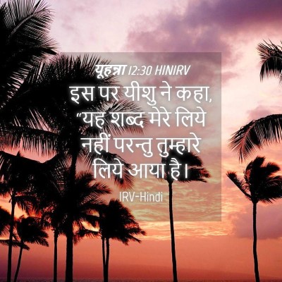 Picture 04 - यूहन्ना 12:30 HINIRV - इस पर यीशु ने कहा, - Bible Verse Picture