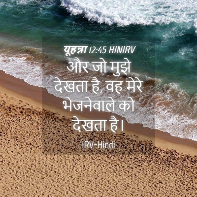 Picture 04 - यूहन्ना 12:45 HINIRV - और जो मुझे देखता - Bible Verse Picture