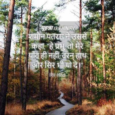 Picture 04 - यूहन्ना 13:9 HINIRV - शमौन पतरस ने उससे - Bible Verse Picture