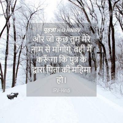 Picture 04 - यूहन्ना 14:13 HINIRV - और जो कुछ तुम मेरे - Bible Verse Picture