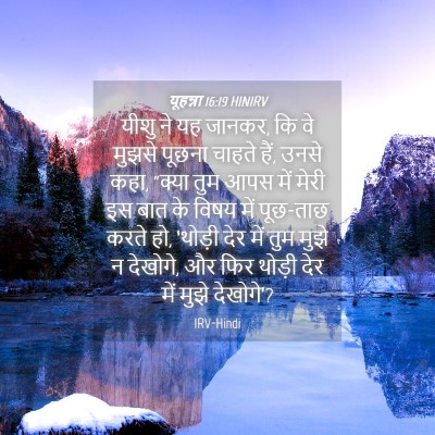 Picture 04 - यूहन्ना 16:19 HINIRV - यीशु ने यह जानकर, - Bible Verse Picture