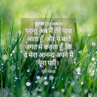 Picture 04 - यूहन्ना 17:13 HINIRV - परन्तु अब मैं तेरे - Bible Verse Picture
