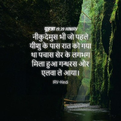 Picture 04 - यूहन्ना 19:39 HINIRV - नीकुदेमुस भी जो - Bible Verse Picture