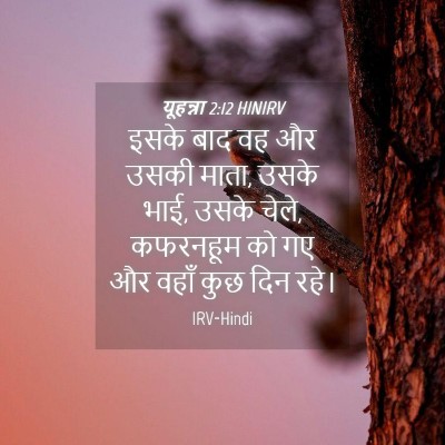 Picture 04 - यूहन्ना 2:12 HINIRV - इसके बाद वह और उसकी - Bible Verse Picture