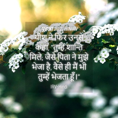 Picture 04 - यूहन्ना 20:21 HINIRV - यीशु ने फिर उनसे - Bible Verse Picture