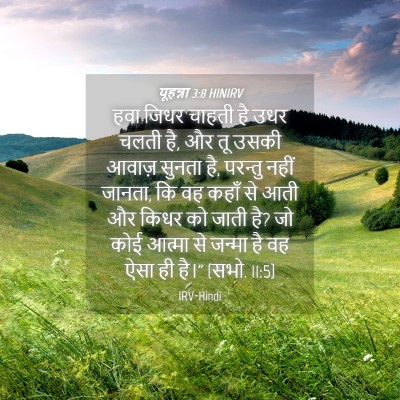 Picture 04 - यूहन्ना 3:8 HINIRV - हवा जिधर चाहती है - Bible Verse Picture