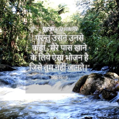 Picture 04 - यूहन्ना 4:32 HINIRV - परन्तु उसने उनसे - Bible Verse Picture