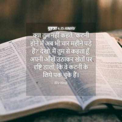 Picture 04 - यूहन्ना 4:35 HINIRV - क्या तुम नहीं कहते, - Bible Verse Picture