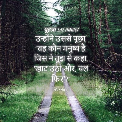 Picture 04 - यूहन्ना 5:12 HINIRV - उन्होंने उससे - Bible Verse Picture