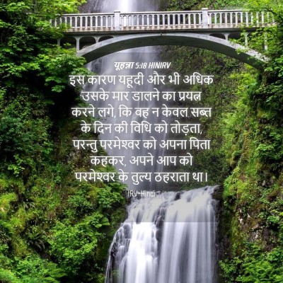 Picture 04 - यूहन्ना 5:18 HINIRV - इस कारण यहूदी और भी - Bible Verse Picture