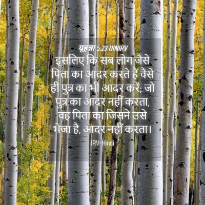 Picture 04 - यूहन्ना 5:23 HINIRV - इसलिए कि सब लोग - Bible Verse Picture