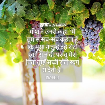 Picture 04 - यूहन्ना 6:32 HINIRV - यीशु ने उनसे कहा, - Bible Verse Picture
