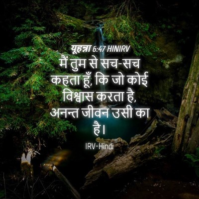 Picture 04 - यूहन्ना 6:47 HINIRV - मैं तुम से सच-सच - Bible Verse Picture