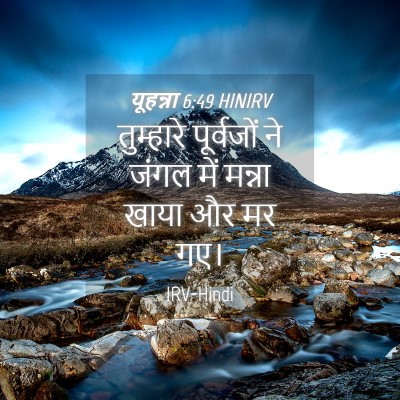 Picture 04 - यूहन्ना 6:49 HINIRV - तुम्हारे पूर्वजों - Bible Verse Picture