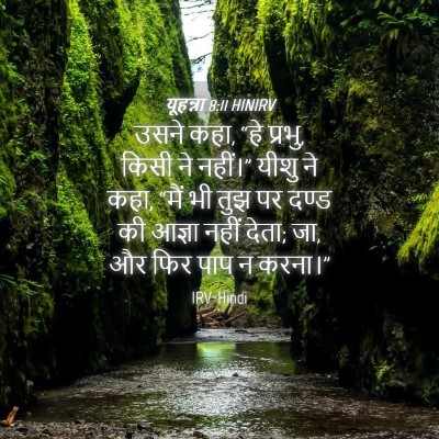 Picture 04 - यूहन्ना 8:11 HINIRV - उसने कहा, “हे - Bible Verse Picture
