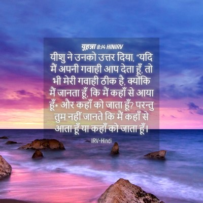 Picture 04 - यूहन्ना 8:14 HINIRV - यीशु ने उनको उत्तर - Bible Verse Picture