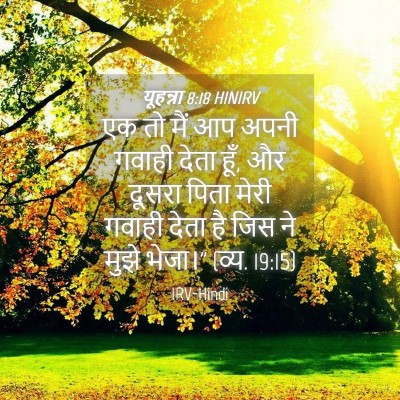Picture 04 - यूहन्ना 8:18 HINIRV - एक तो मैं आप अपनी - Bible Verse Picture