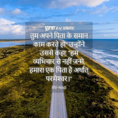 Picture 04 - यूहन्ना 8:41 HINIRV - तुम अपने पिता के - Bible Verse Picture