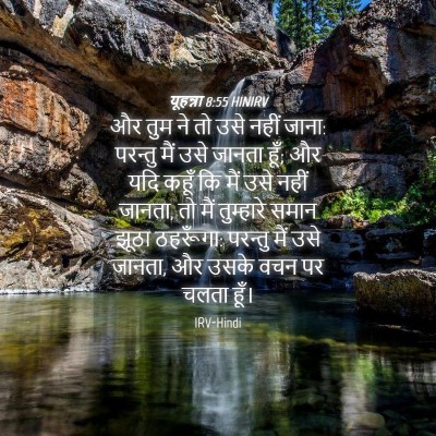 Picture 04 - यूहन्ना 8:55 HINIRV - और तुम ने तो उसे - Bible Verse Picture