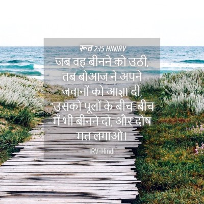 Picture 04 - रूत 2:15 HINIRV - जब वह बीनने को उठी, - Bible Verse Picture