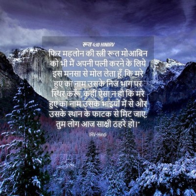 Picture 04 - रूत 4:10 HINIRV - फिर महलोन की - Bible Verse Picture