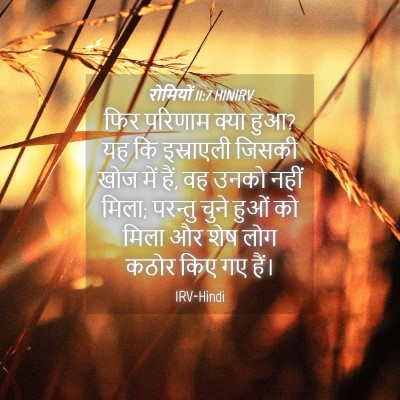 Picture 04 - रोमियों 11:7 HINIRV - फिर परिणाम क्या - Bible Verse Picture