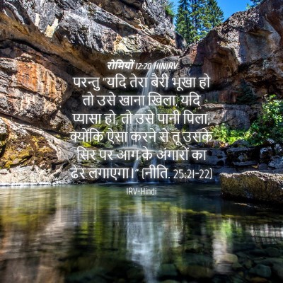 Picture 04 - रोमियों 12:20 HINIRV - परन्तु “यदि तेरा - Bible Verse Picture