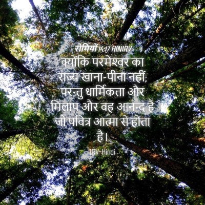 Picture 04 - रोमियों 14:17 HINIRV - क्योंकि परमेश्‍वर - Bible Verse Picture