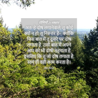 Picture 04 - रोमियों 2:1 HINIRV - अतः हे दोष - Bible Verse Picture