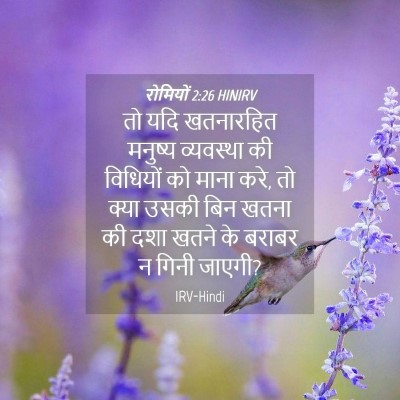 Picture 04 - रोमियों 2:26 HINIRV - तो यदि खतनारहित - Bible Verse Picture
