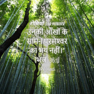 Picture 04 - रोमियों 3:18 HINIRV - उनकी आँखों के - Bible Verse Picture